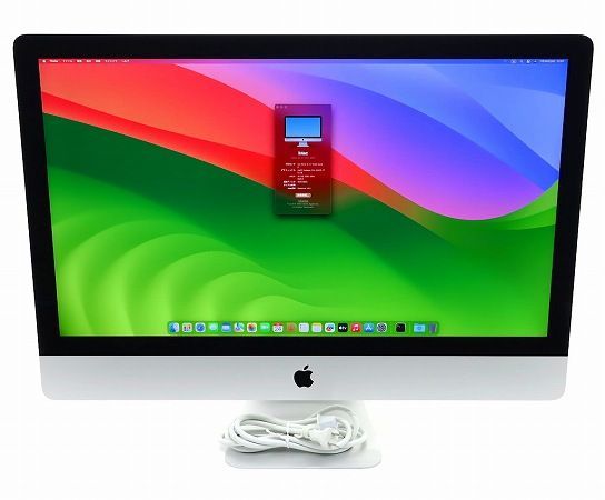 Apple iMac 27インチ Retina 5K 2020 Core i7-10700K 3.8GHz 16GB 1TB(APPLE SSD) 5120x2880ドット macOS Sonoma 小難 中古