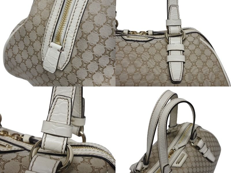 CELINE セリーヌ マカダム柄 ハンドバッグ ミニボストンバッグ