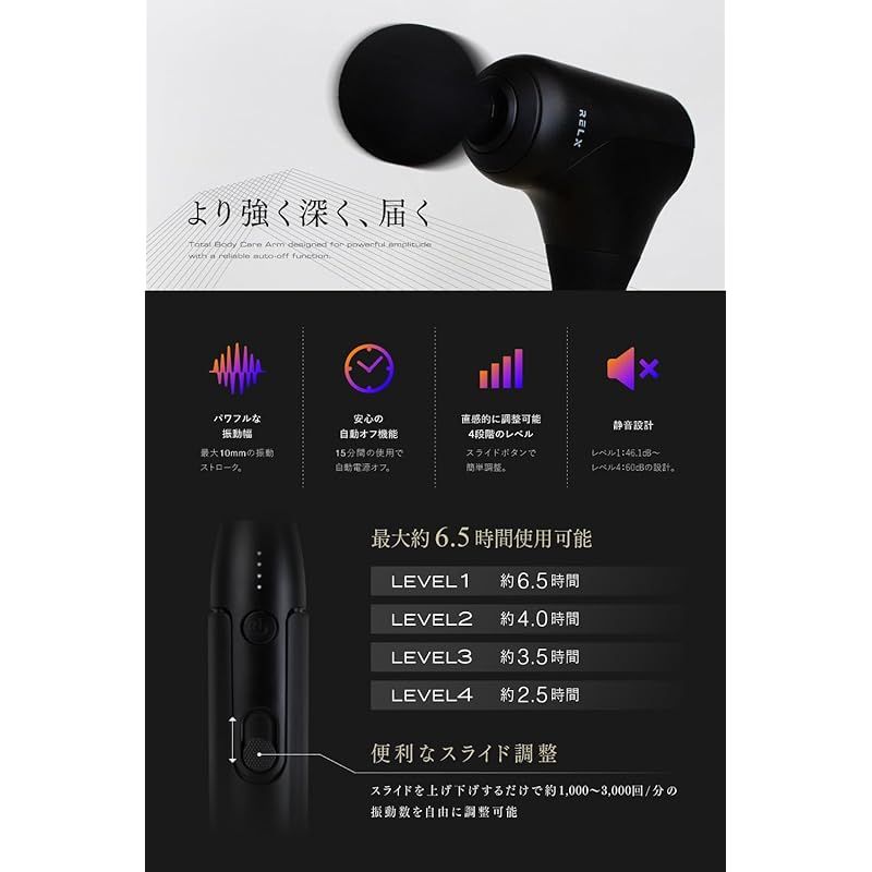 RELX 背中 筋膜リリースガン トータルボディケアアーム 日本企業企画 筋膜リリース ハンディガン ギフト プレゼント HRDEVELOPMENT_JP