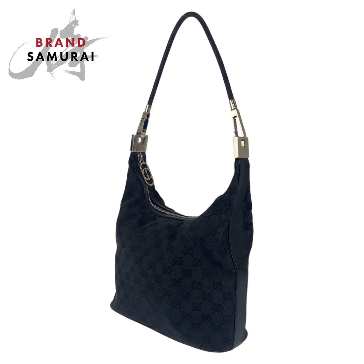 GUCCI グッチ GG柄 ブラック 黒 シルバー金具 GGキャンバス