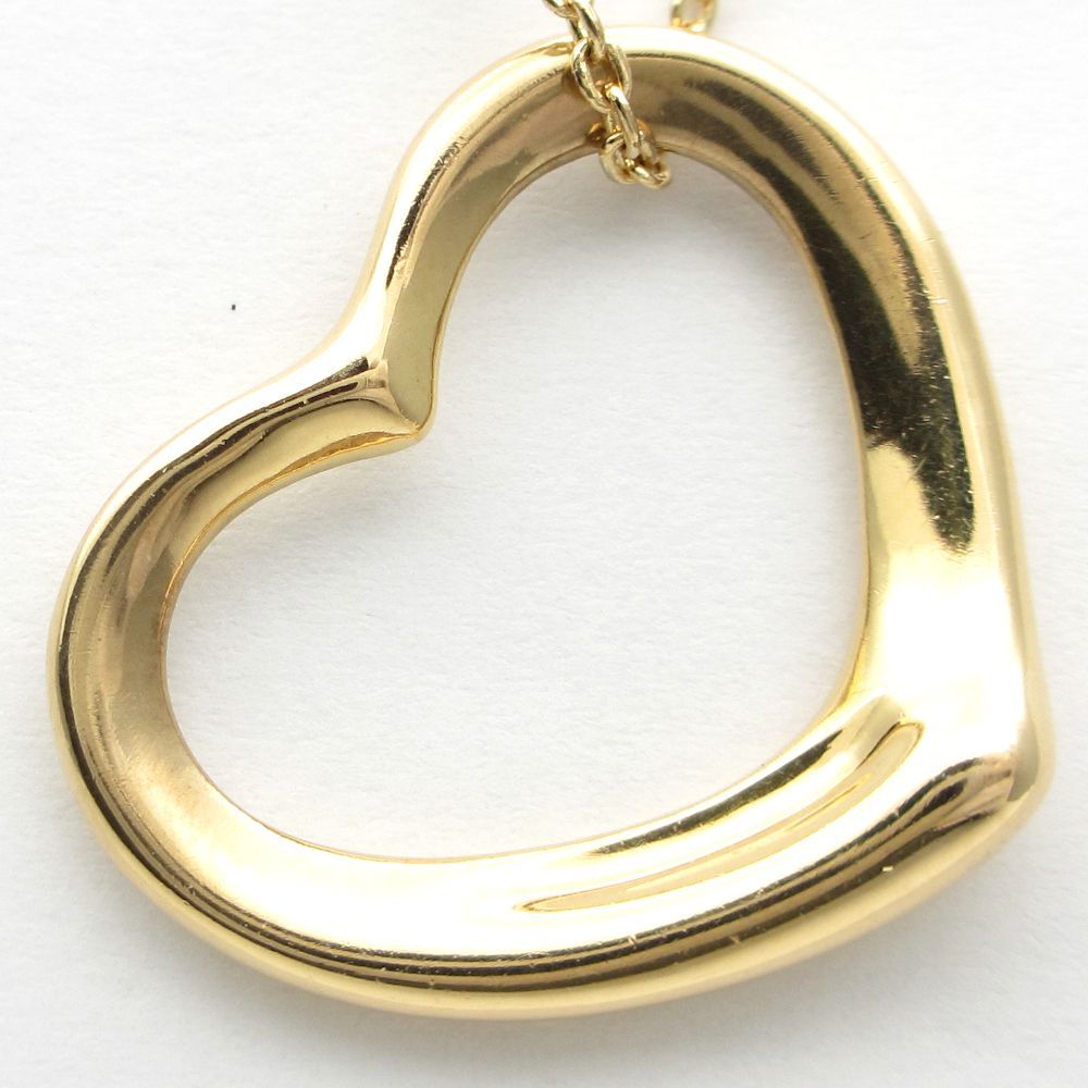 ティファニーK18YG オープンハート 7mm ペンダントトップ