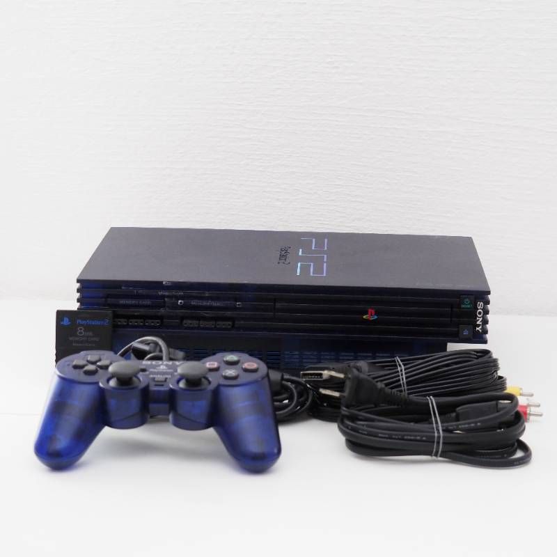 PS2 SCPH-50000 プレイステーション2 ミッドナイト ブルー 本体 すぐ遊べるセット