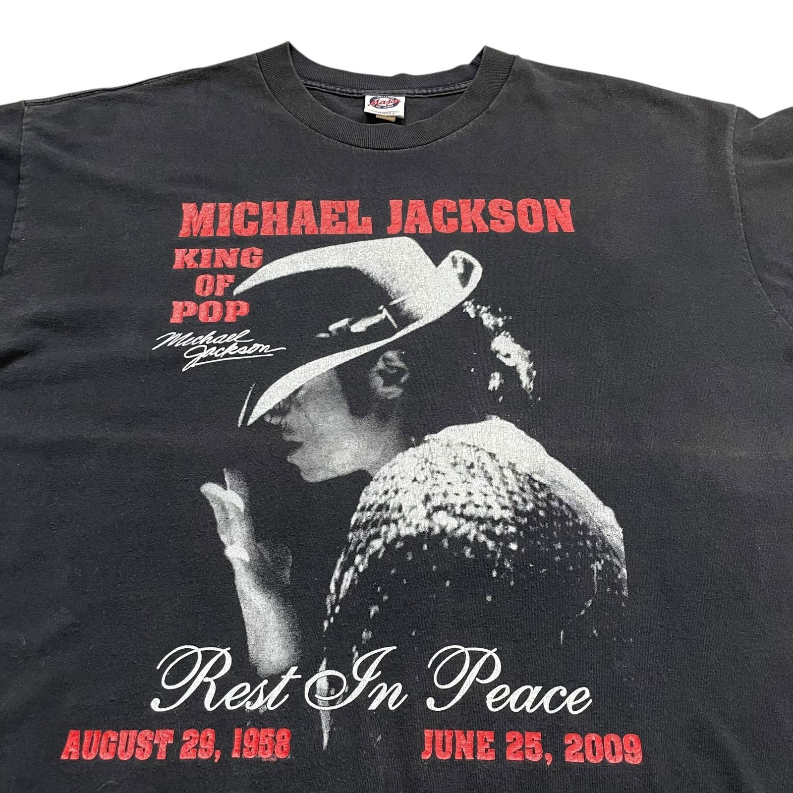 19177　マイケルジャクソン　Ｔシャツ　1958-2009　黒　サイズＬ 楽天市場】Majar MICHAEL JACKSON マイケルジャクソン 1958-2009
