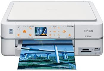 【中古】旧モデル エプソン Colorio インクジェット複合機 EP-803AW 有線・無線LAN標準搭載 カンタンLEDナビ搭載 前面二段給紙カセット 6色染料インク ホ