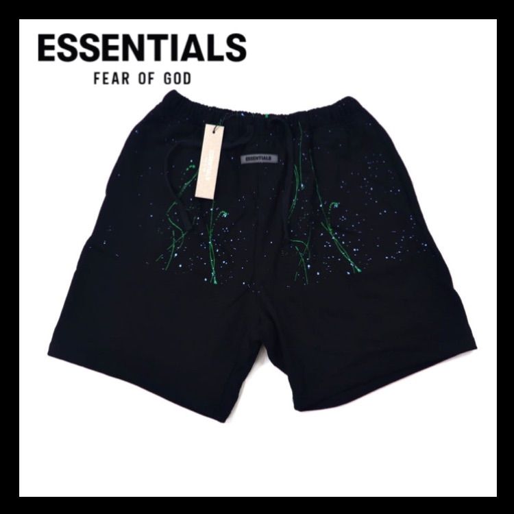 FOG ESSENTIALS ペイントデザインショートパンツ XL ブラック 日本限定