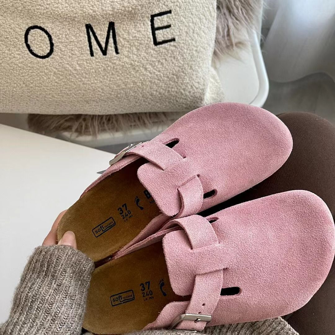 100%正規品 BIRKENSTOCK ボストン 36 リベット ローズ ピンク ヌバック 