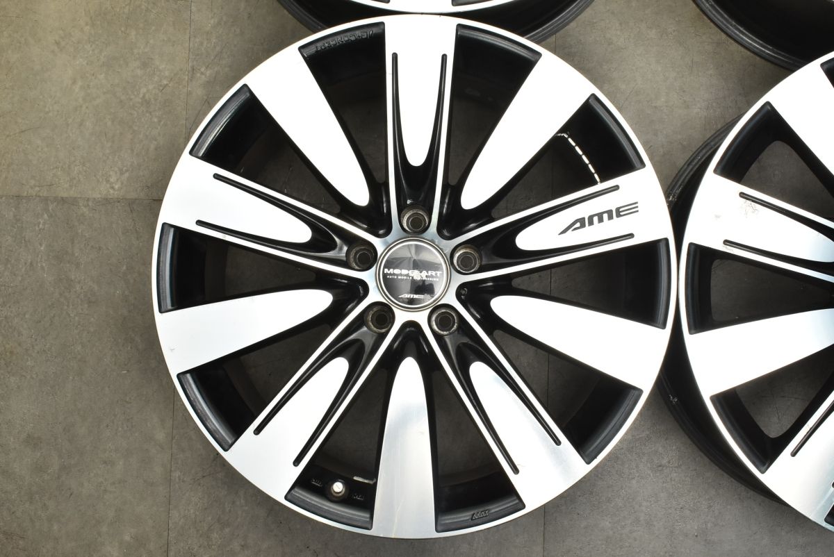 満足する カスタム用に AME モデラート グレーサー 19in 8J 38 PCD114.3 4本セット アルファード ハリアー アコード スカイライン