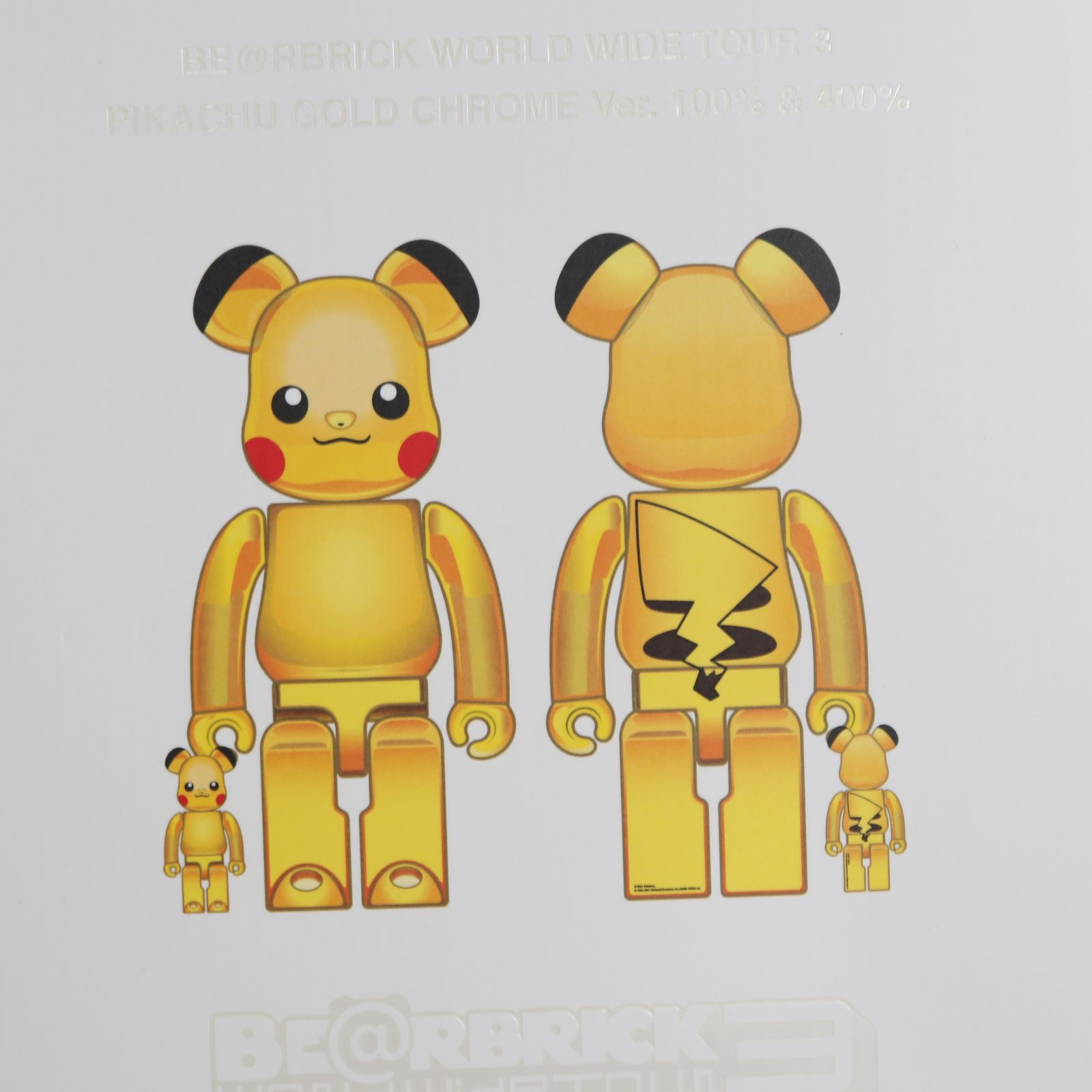 在庫大特価BE@RBRICK ピカチュウ GOLD CHROME Ver.100％400％ キャラクターグッズ