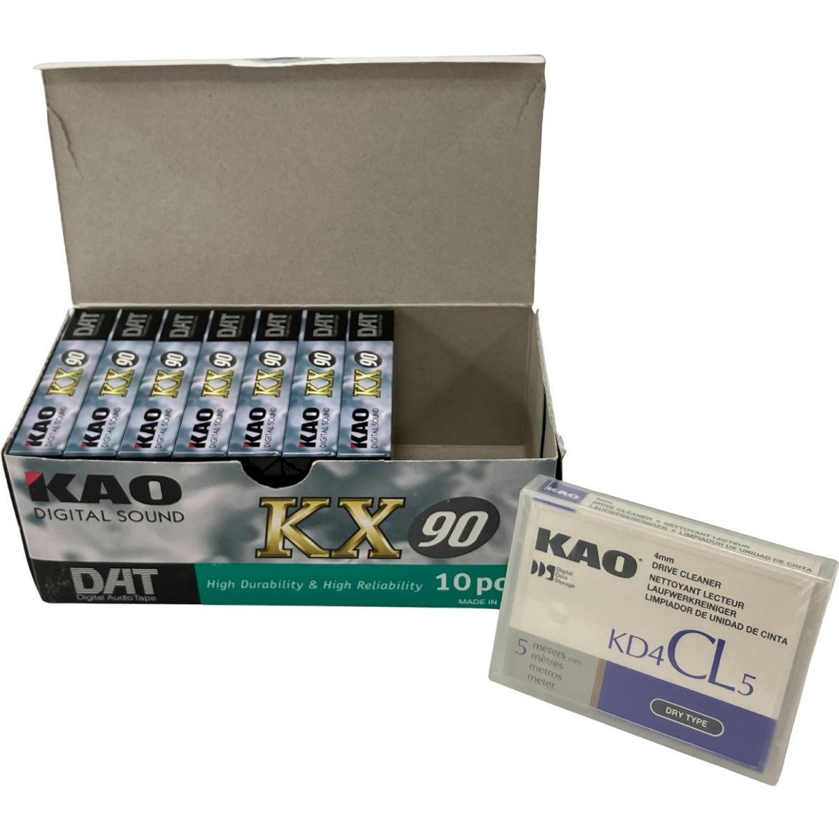 DAT カセットテープ KAO KX90 計7本 クリーニングカセット1本 オーディオ 音響機材 ♥ H10432052