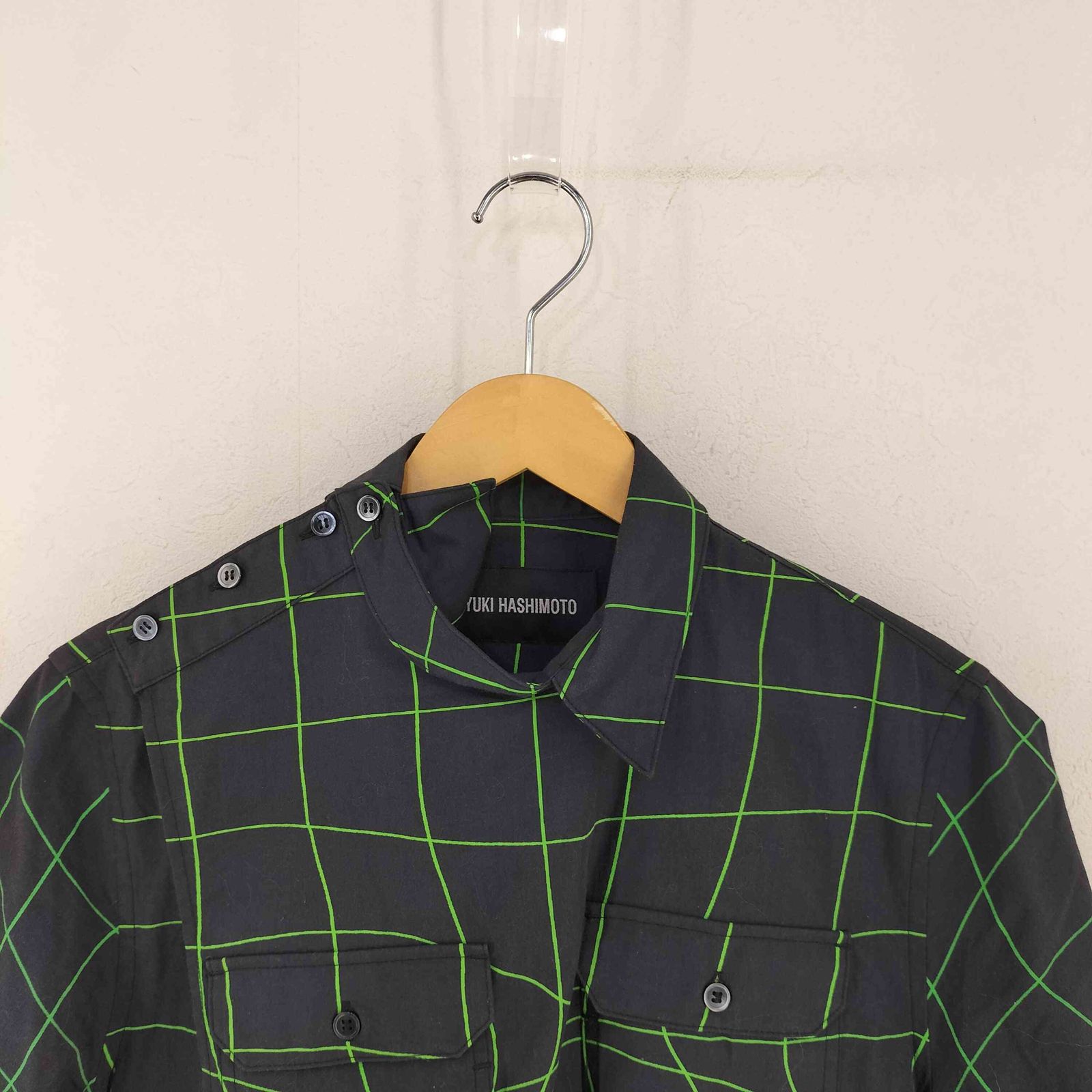 ユウキハシモト YUKI HASHIMOTO WAVE GRID CROSSOVER SHORT SLEEVE SHIRTS メンズ JPN：44 -  メルカリ