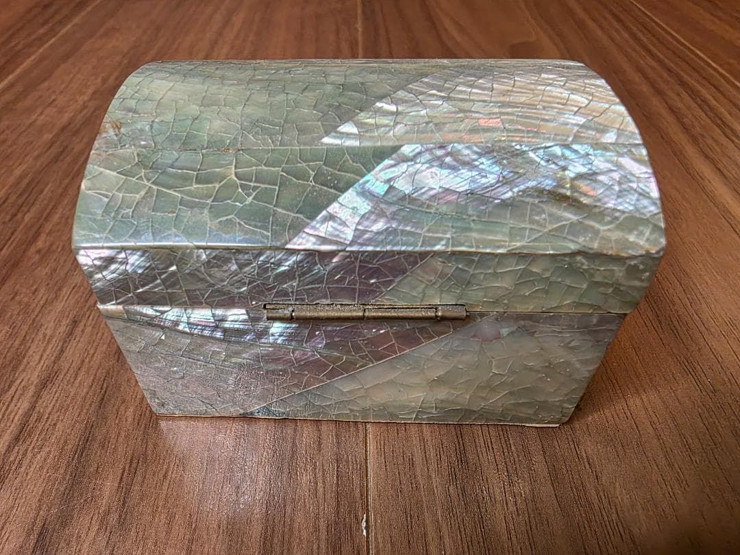 螺鈿細工 貝細工 ジュエリーボックス 小物入れ ビンテージ 蓋物 シェル