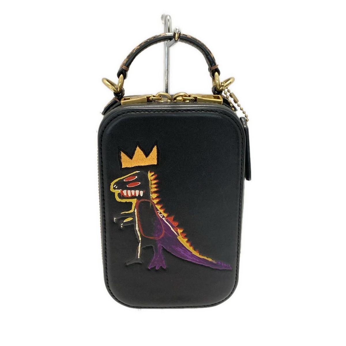 COACH(コーチ) ハンドバッグ美品 - 6913 黒×ブラウン×マルチ