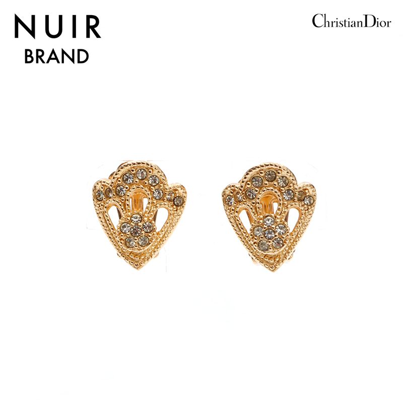 クリスチャンディオールイヤリングカラーストーンラインストーンイヤリング 極美品❗ 質屋 Christian Dior クリスチャンディオール イヤリング ライン