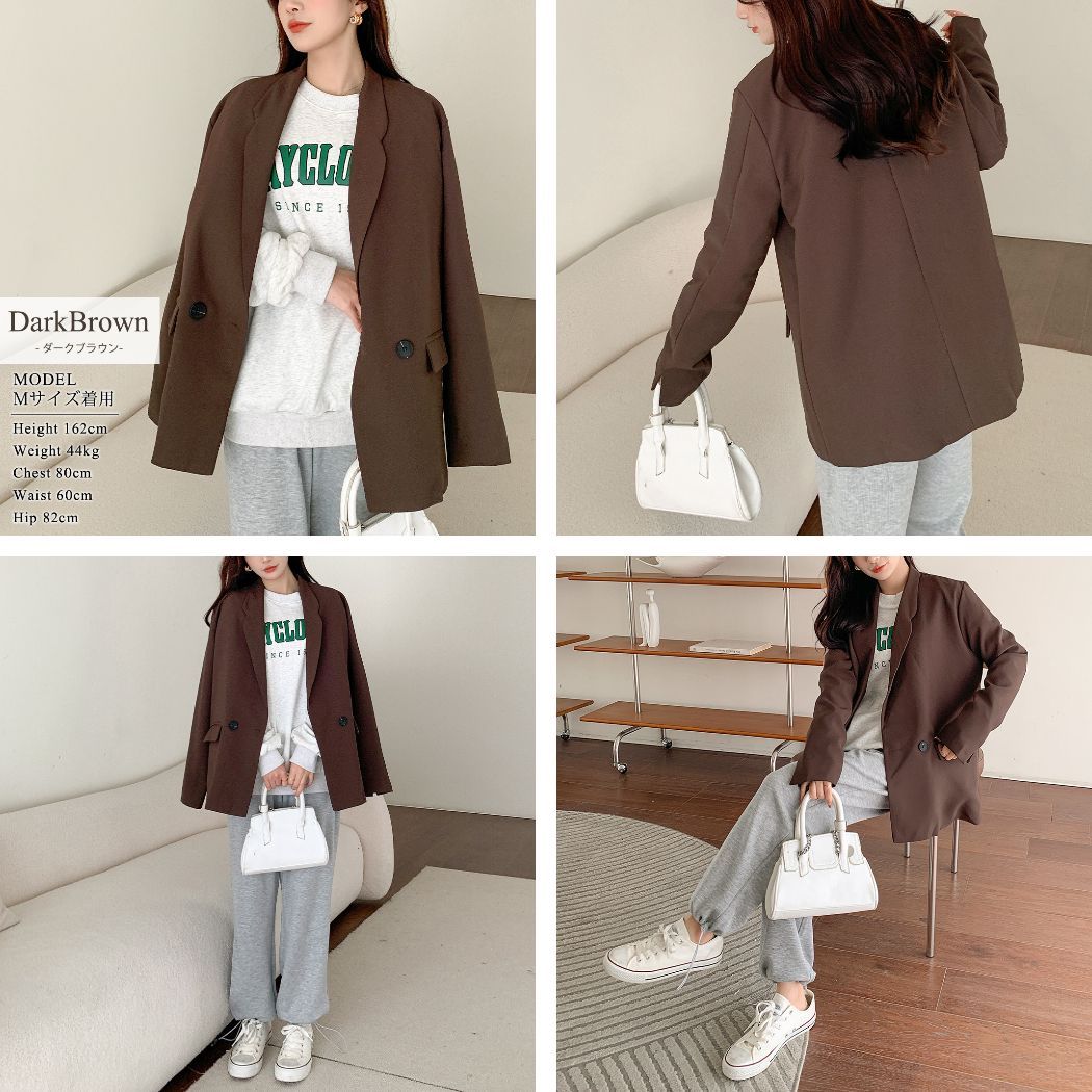 テーラードジャケット グレンチェック レディース アウター ／メール便