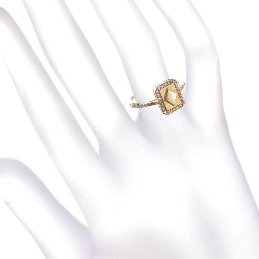 指輪 メンズ ピンキーリング K18 18金 18k ダイヤモンド