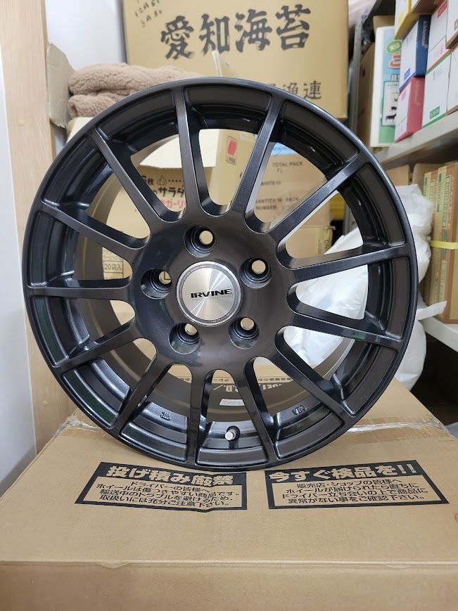WEDS IRVINE F01 15X6.0J 5H/112 +43 ガンメタアルミホイール/4本