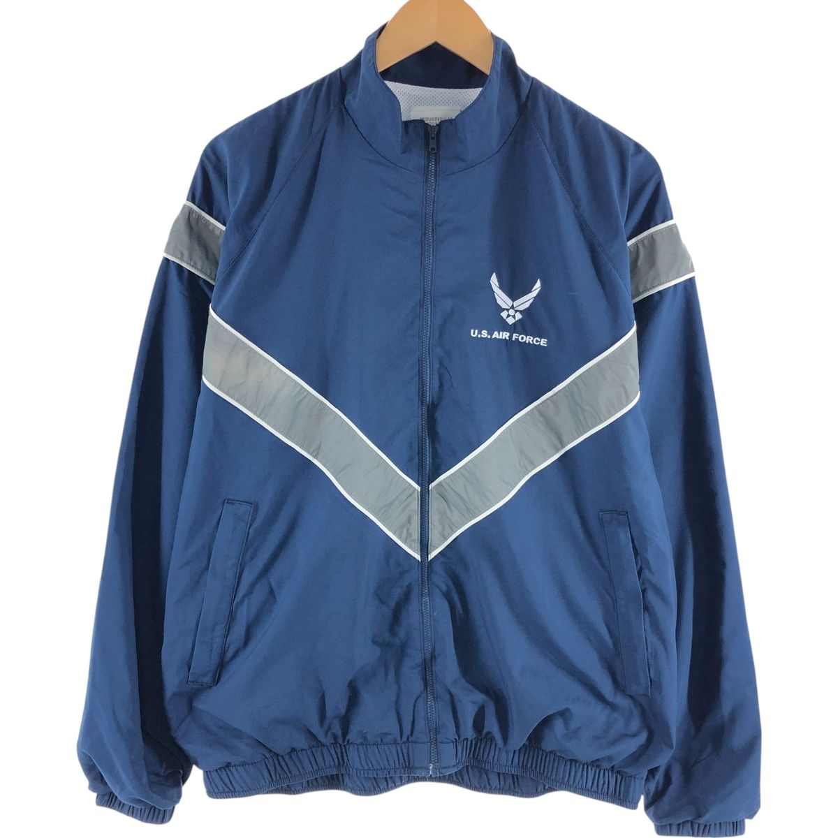 古着 米軍実品 U.S.AIR FORCE PTU トレーニングジャケット ウインドブレーカー USA製 MEDIUM/REGULAR メンズM相当/eaa514247