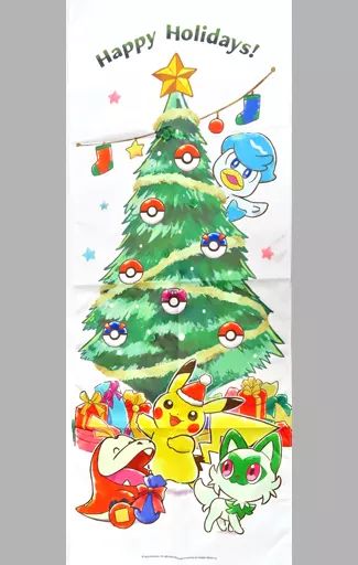 ポケモン　クリスマス　アートタペストリー 中古】タペストリー Paldea's Christmas Market アートタペストリー