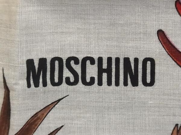 □美品□ MOSCHINO モスキーノ 総柄 大判 スカーフ ストール