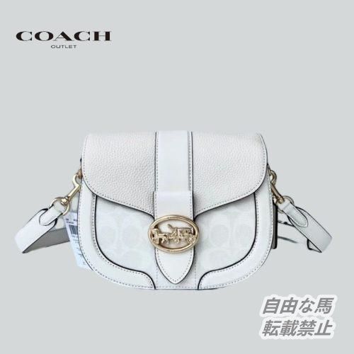 ☆新作☆ コーチ COACH C2806 Georgie ジョージー サドルバッグ シグネチャーキャンバス アウトレット品 チョークマルチ - メルカリ