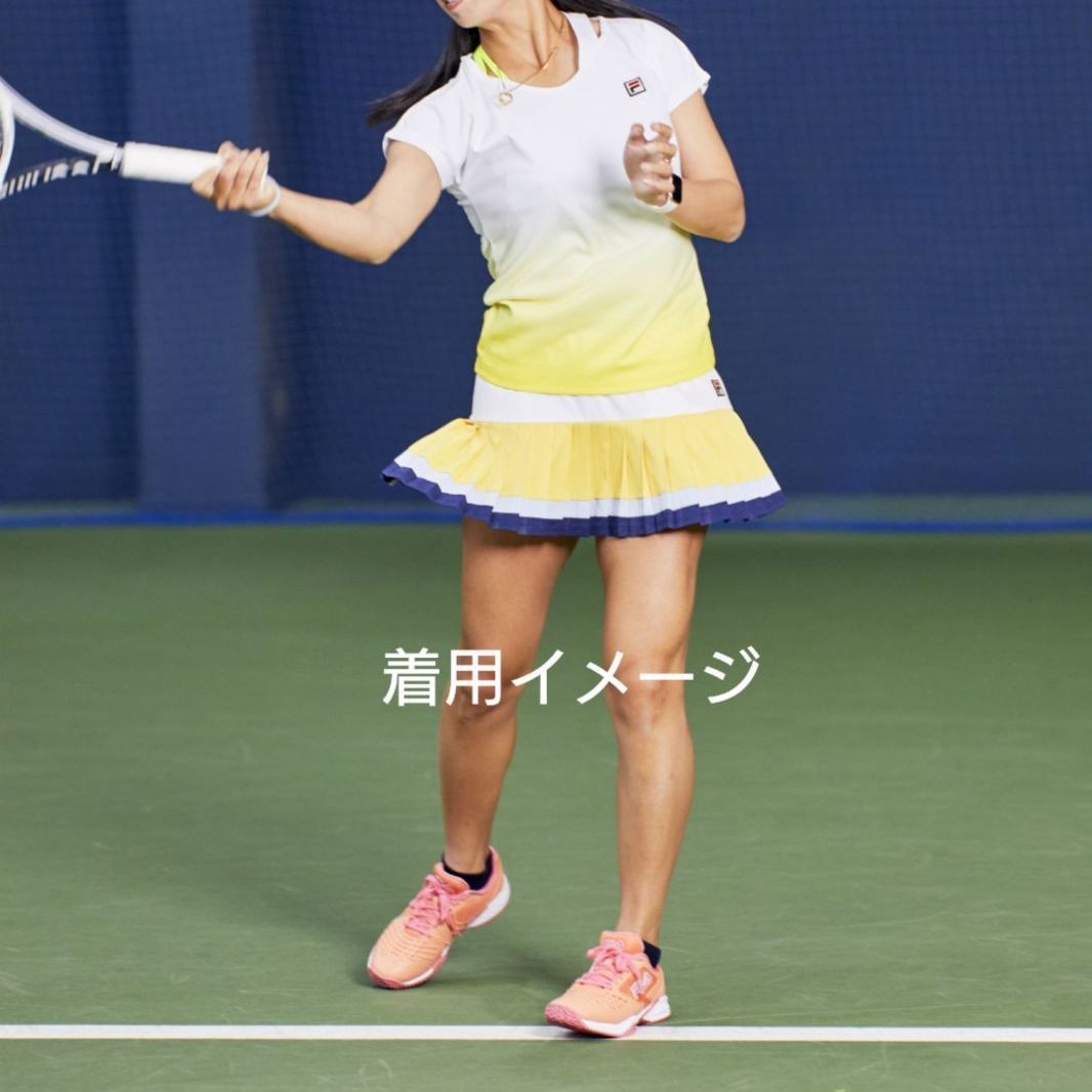 FILA　フィラ　テニス　プリーツスコート　XLサイズ　新品未使用　白黄色