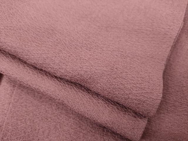 平和屋着物●上質な色無地 蘇芳香色 正絹 AABC3271ck