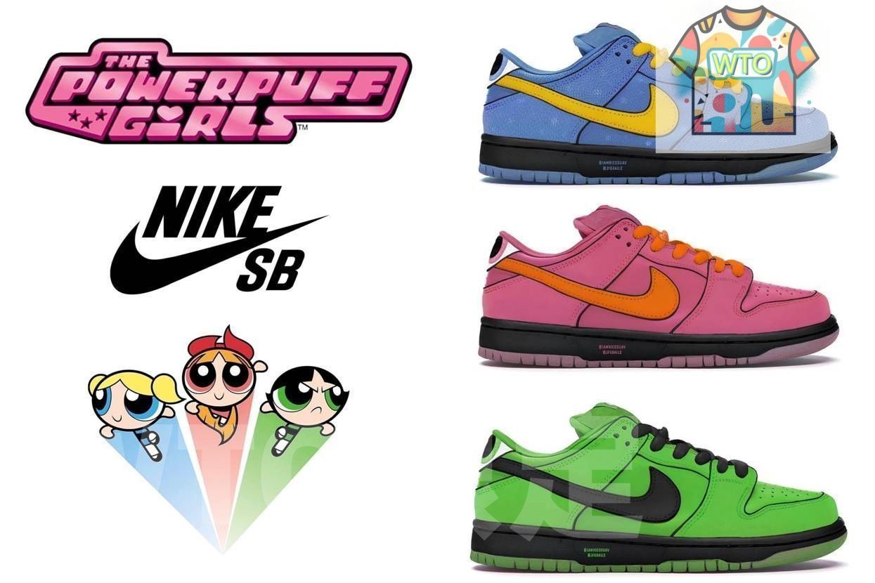 The Powerpuff Girls × Nike SB Dunk Low ナイキ-WTO輸入1-ZB49