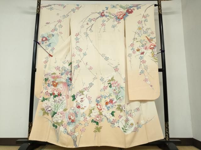 平和屋着物○豪華振袖 作家物 花蝶文 暈し染め 正絹 逸品