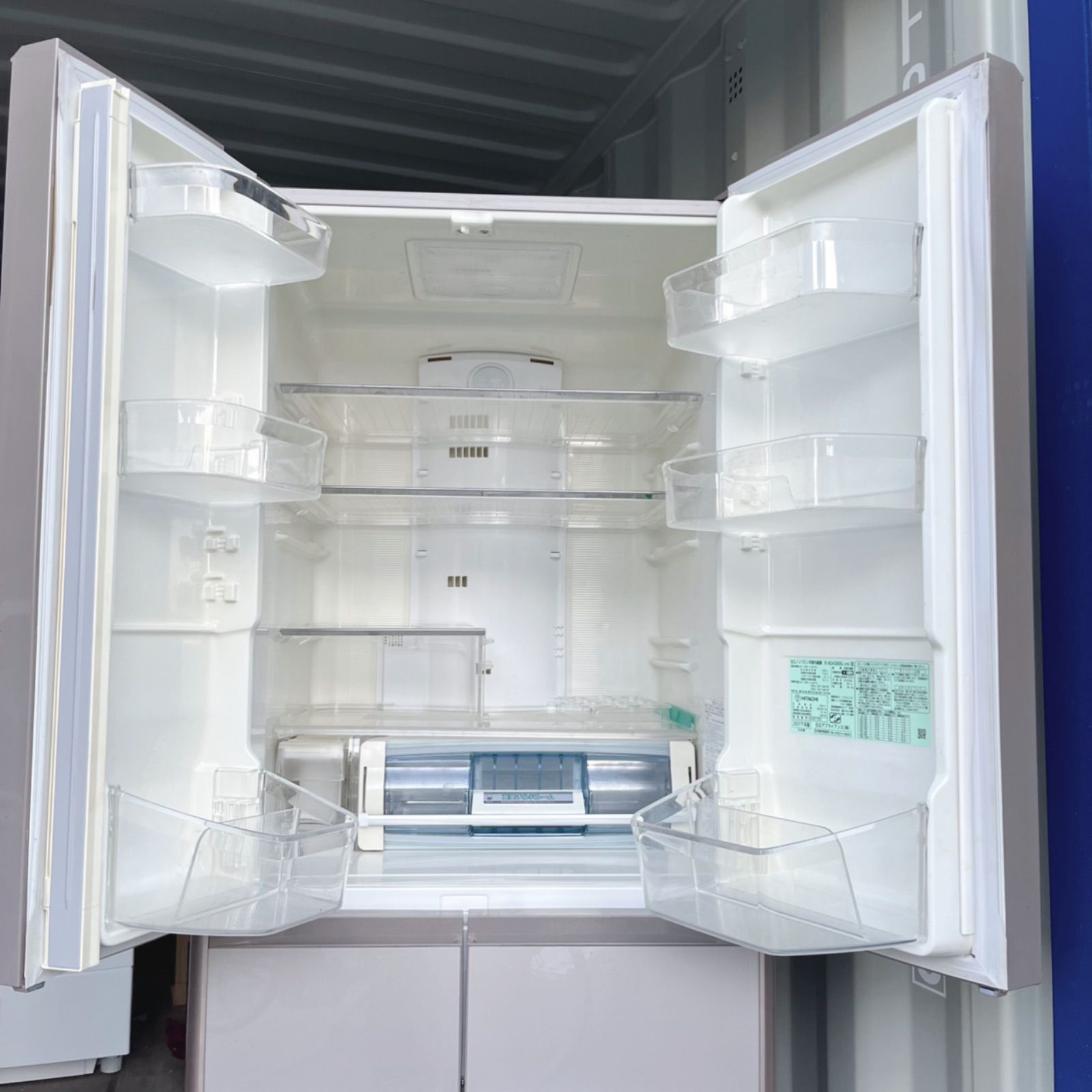 取付無料！完動品！日立真空チルド搭載高性能ピンクゴールド6ドア冷蔵庫！