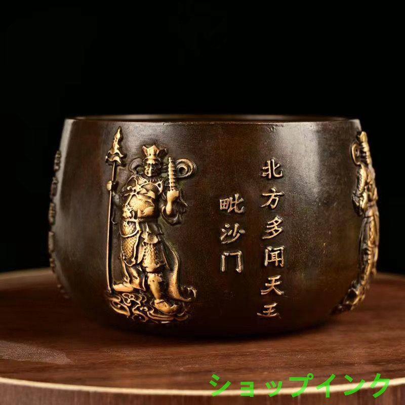 大清乾隆 四天王 銅壺 銅鉢 奉納 法器 工芸品 美術品 置物 大清乾隆 四天王 銅壺 銅鉢 奉納 法器 工芸品 美術品 置物