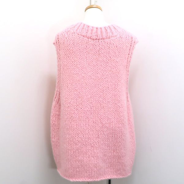 BLAMINK ニットベスト Vネック カシミヤ100% #36 ピンク 7918 BLAMINK ニットベスト Vネック カシミヤ100% #36 ピンク 7918