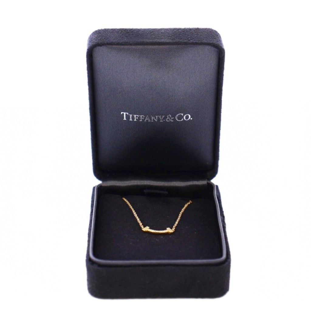 Tiffany & Co. スマイルペンダント Au750 K18 TIFFANY&Co. ティファニー ネックレス Tスマイル ペンダント