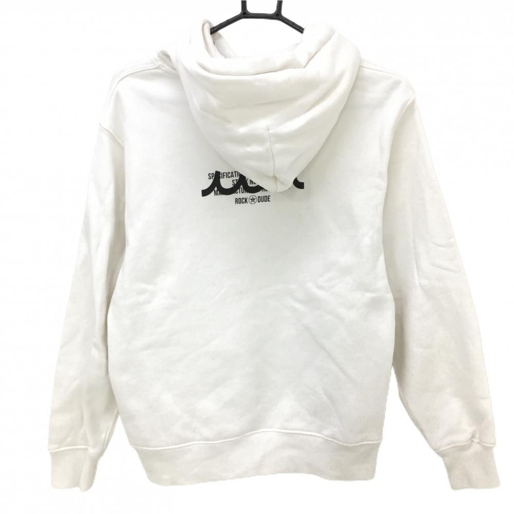 美品】ロックデュード×ムータマリン スウェットパーカー 白 コラボ 綿