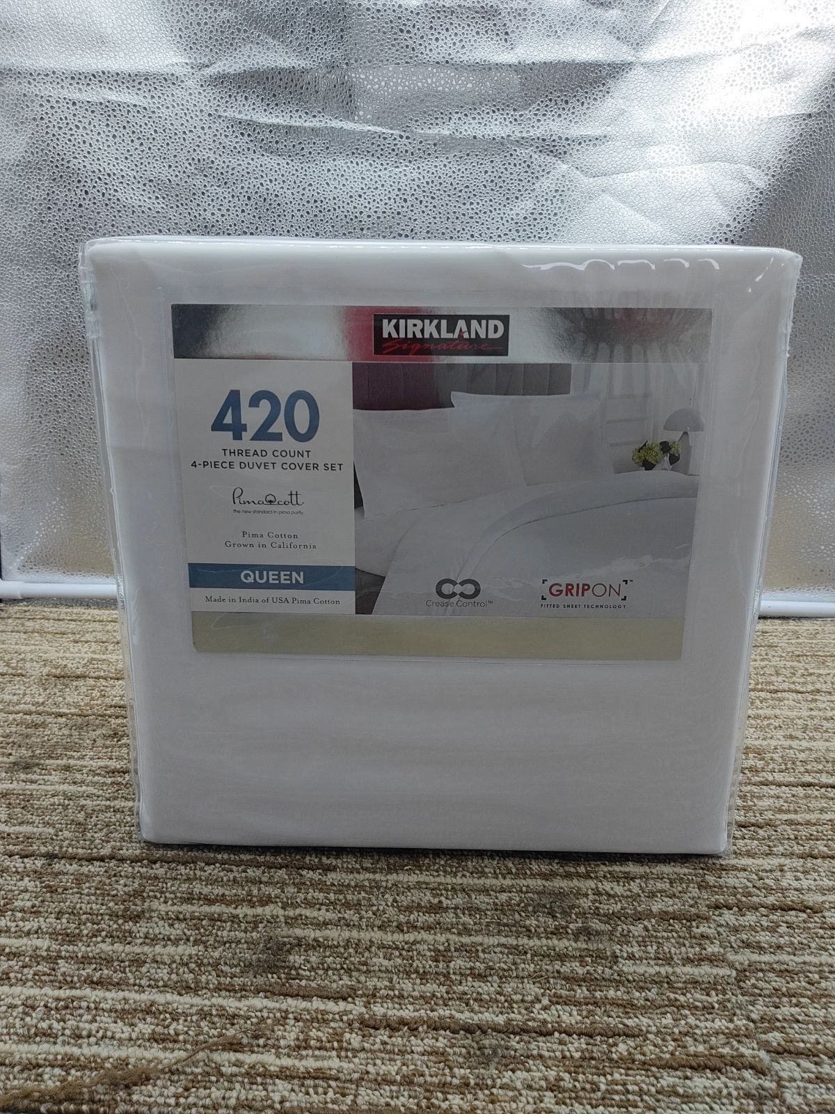 KIRKLAND 420スレッド クイーンシーツ・カバーセット