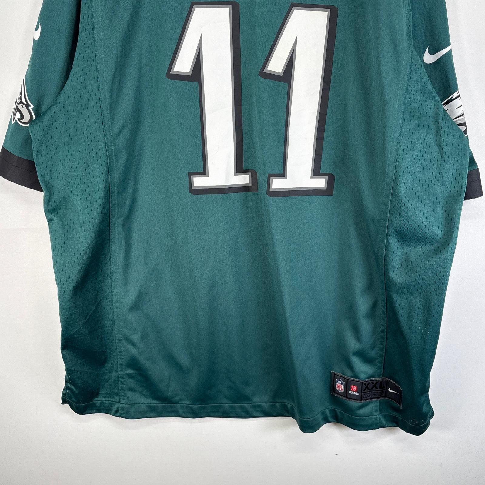 ナイキ NFL アメフト ゲームシャツ ロゴ ユニフォーム XL 半袖 グリーン NIKE - NFL NIKE ユニフォーム ゲームシャツ 刺繍 チーム ロゴ M