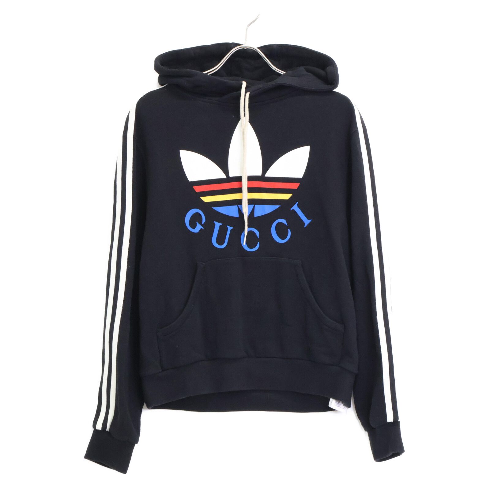 美品 グッチ アディダス コラボ パーカー ブラウン XS GUCCI グッチ xadidasアディダス【国内正規】692107 ロゴ プル