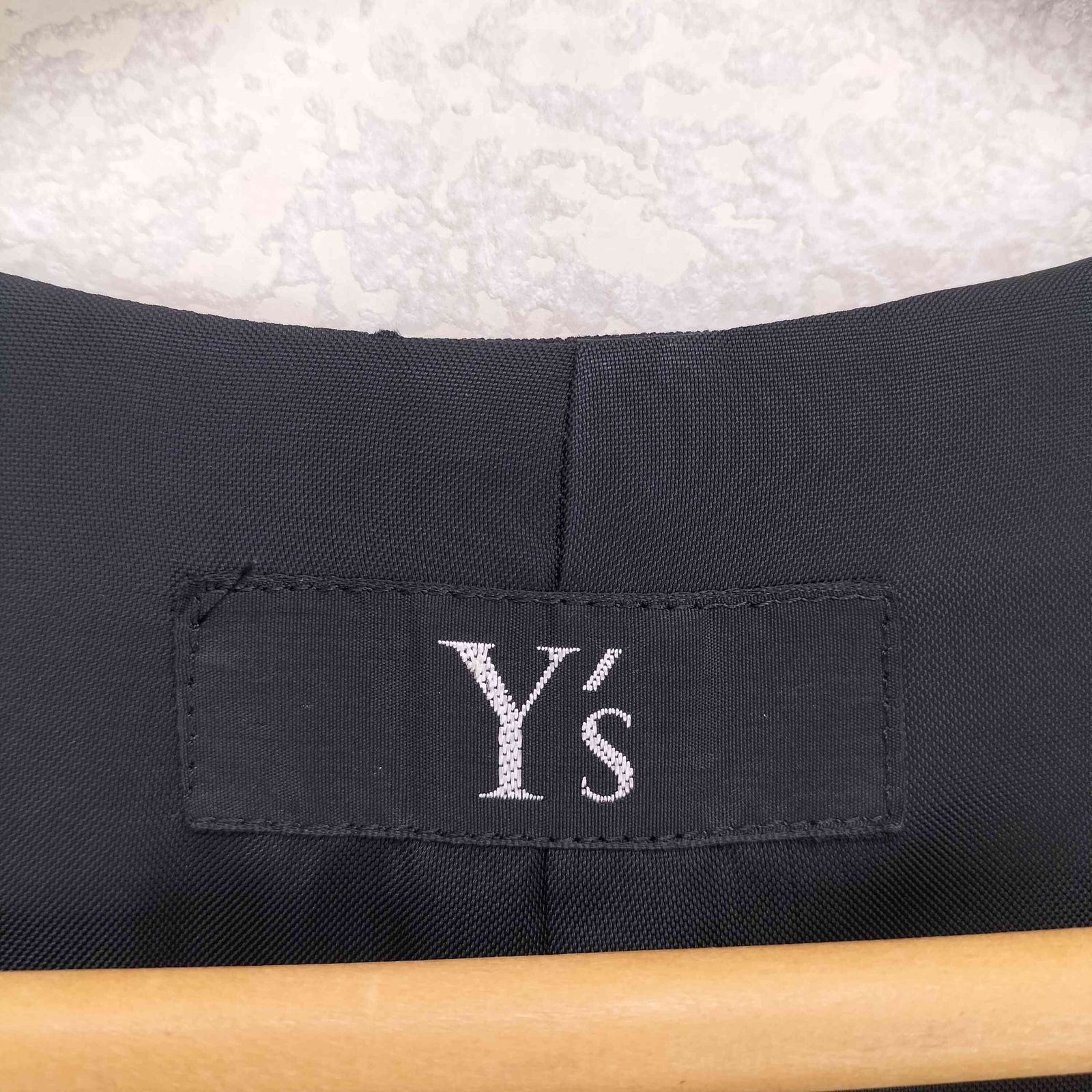 ワイズ Ys 90S ウールギャバ ショールカラ―マキシワンピース