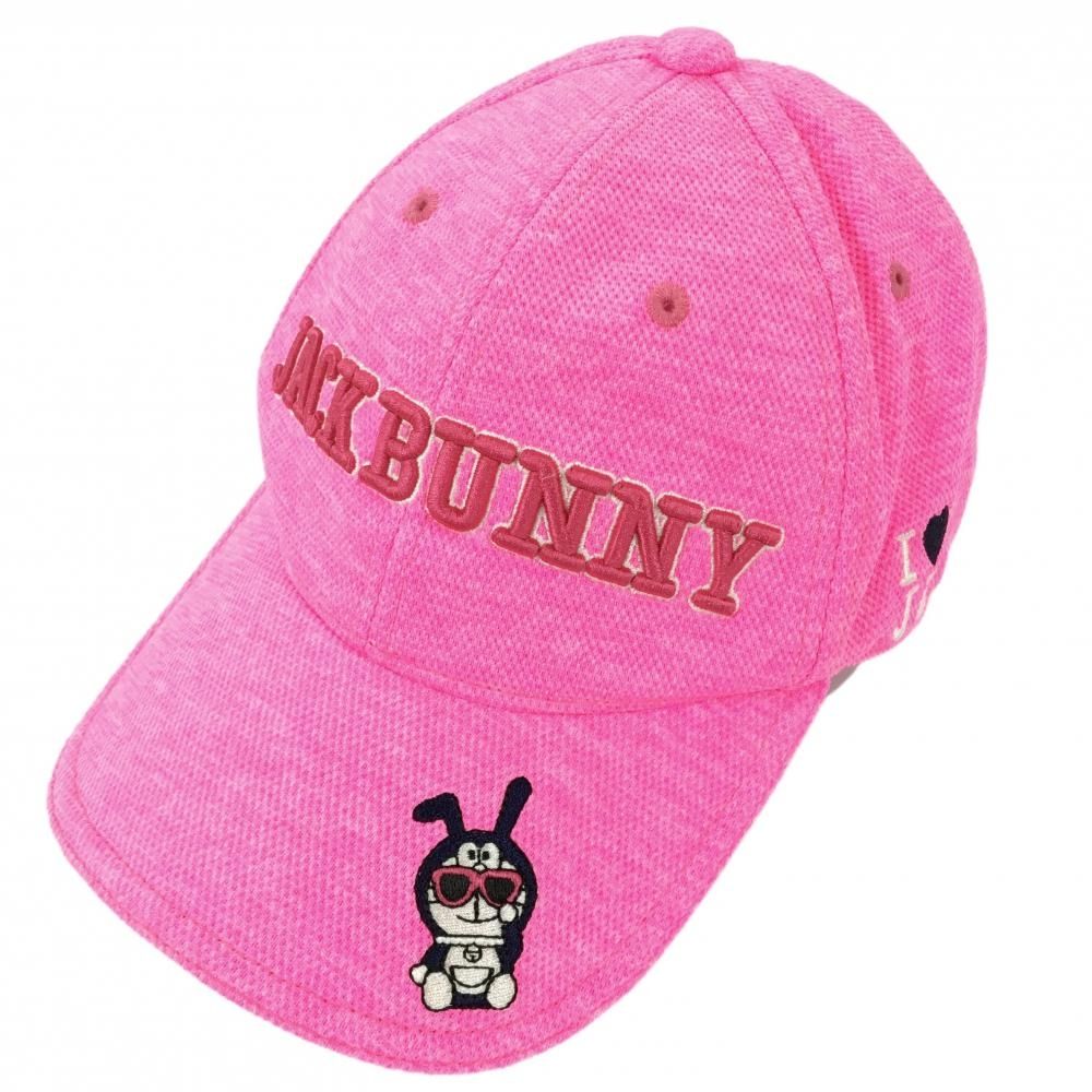 ジャックバニー×ドラえもん キャップ 蛍光ピンク×ネイビー 立体