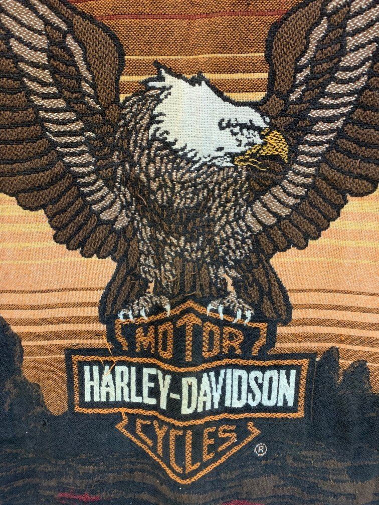 90's Harley-Davidson ハーレーダビッドソン ヴィンテージラグ USA製