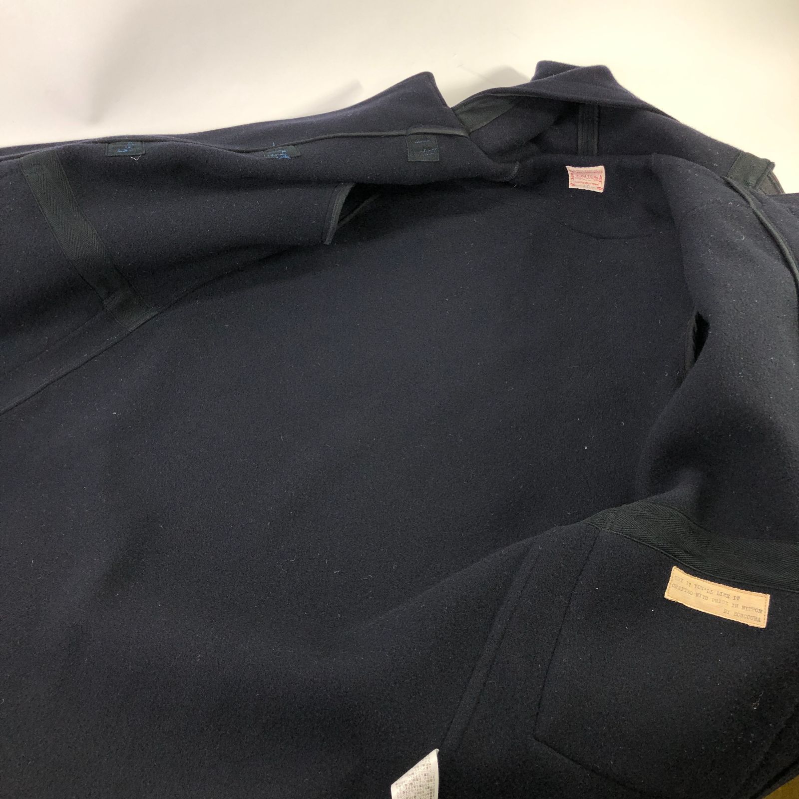 BONCOURA ダッフルコート サイズ40 黒 BONCOURA ボンクラ ダッフルコート メンズ サイズ40 ネイビー