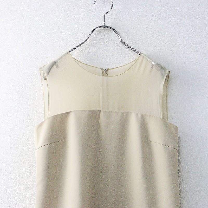 FOXEY ベージュ ノースリーブ ワンピース フォクシー ニューヨーク FOXEY NEW YORK 32608 ボックステイル
