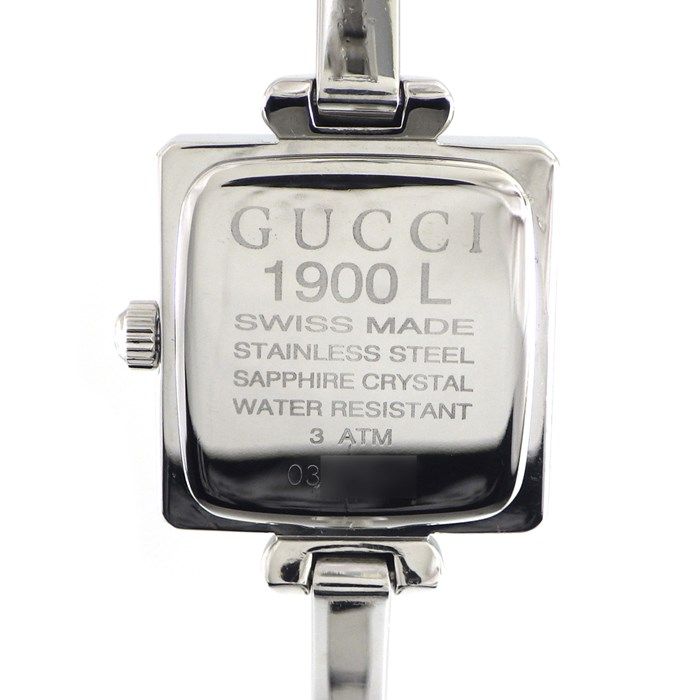GUCCI グッチ 1900L スクエア バングルウォッチ 腕時計 シルバー 購入