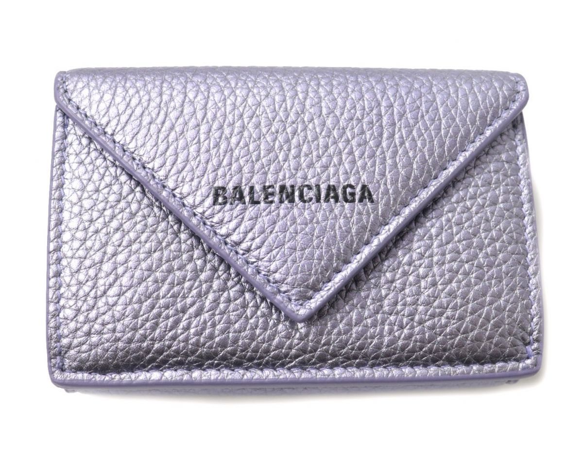 未使用品☆BALENCIAGA バレンシアガ 391446 ペーパー ミニウォレット