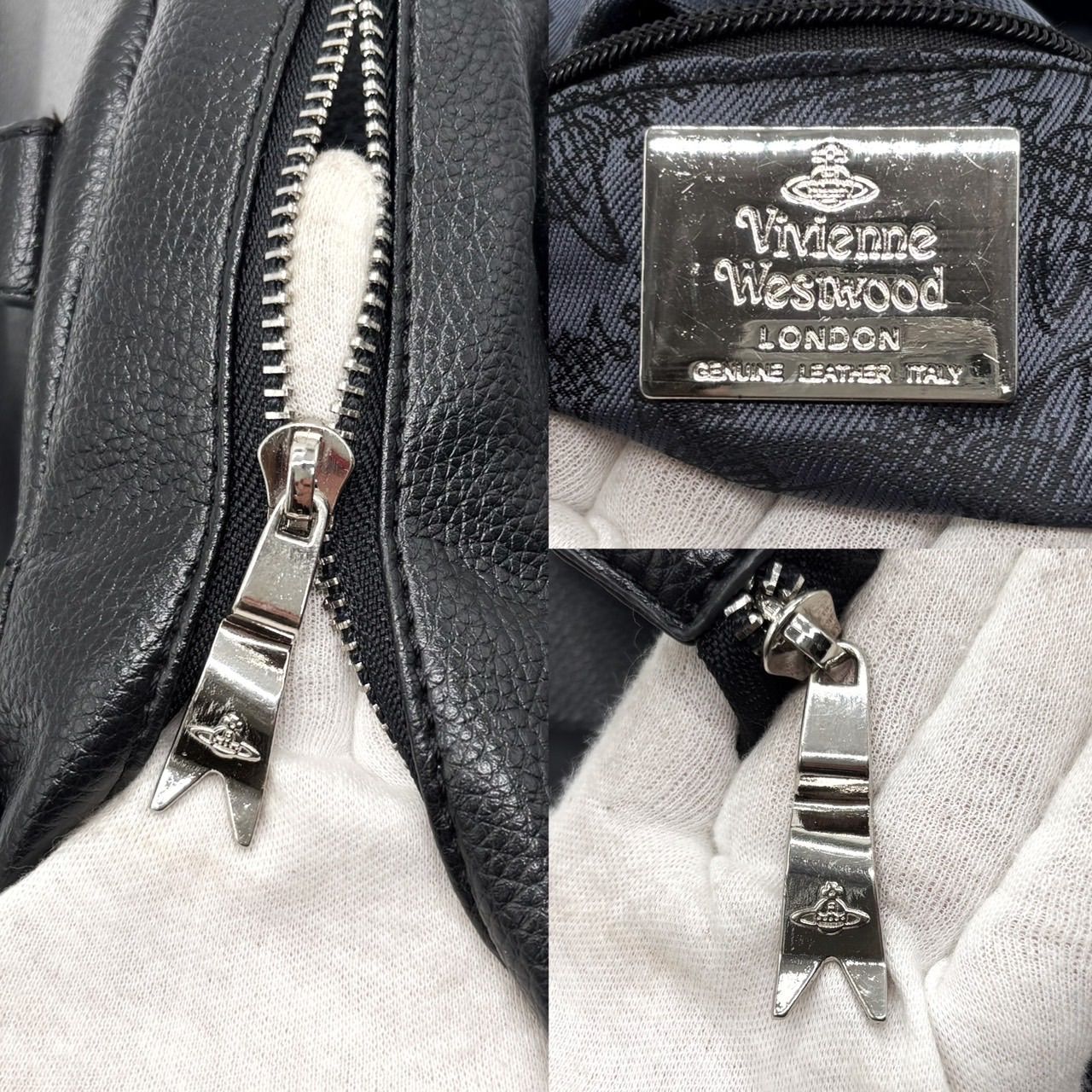 【美品】ヴィヴィアンウエストウッド ヤスミン トートバッグ レザー オーブ 黒 Vivienne Westwood ヴィヴィアンウエストウッド トートバッグ