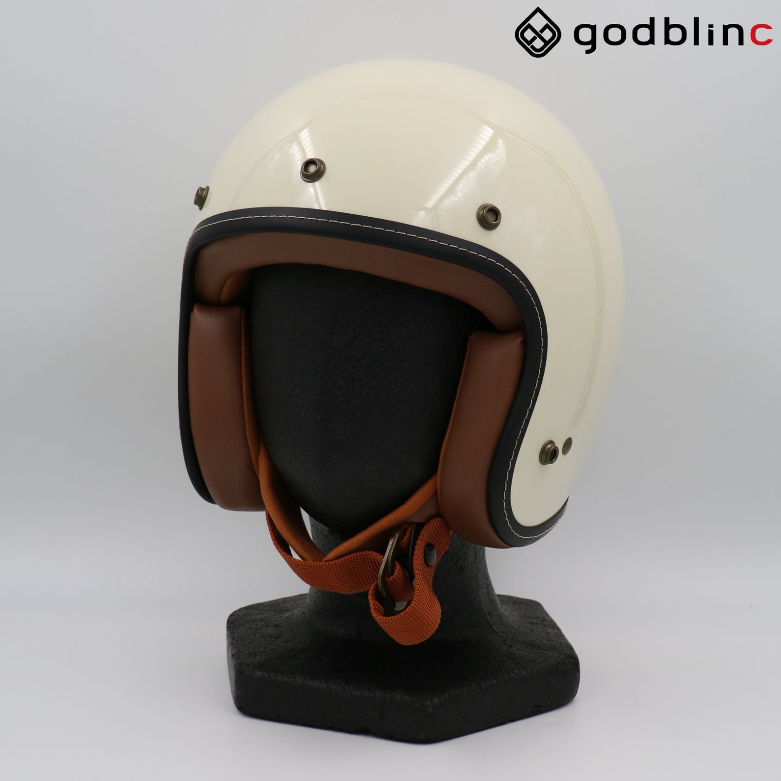 ZEALOT フライボーイジェット2 CARBON HYBRID WHITE|BROWN Mサイズ FJ0025 ジェットヘルメット