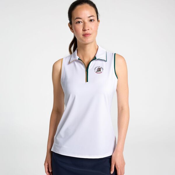 送料無料 ウォルターヘーゲン レディース ポロシャツ トップス 2025 U.S. Open Walter Hagen Women s Sleeveless Polo White