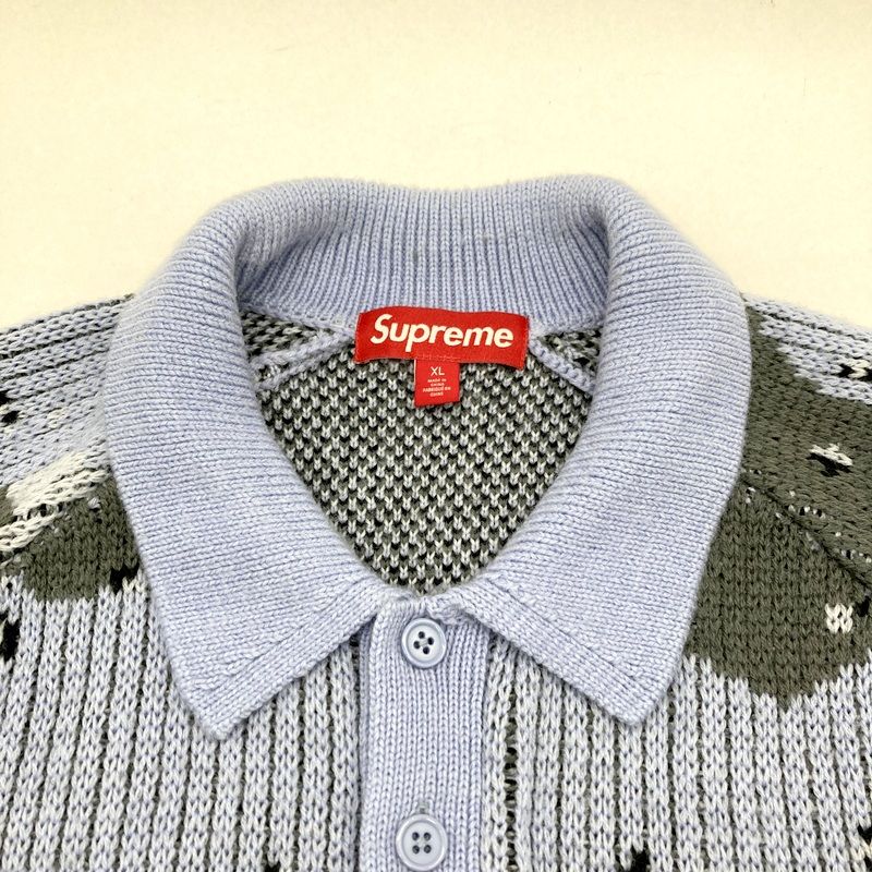 Supreme シュプリーム ニット ポロセーター カモフラ柄 Small