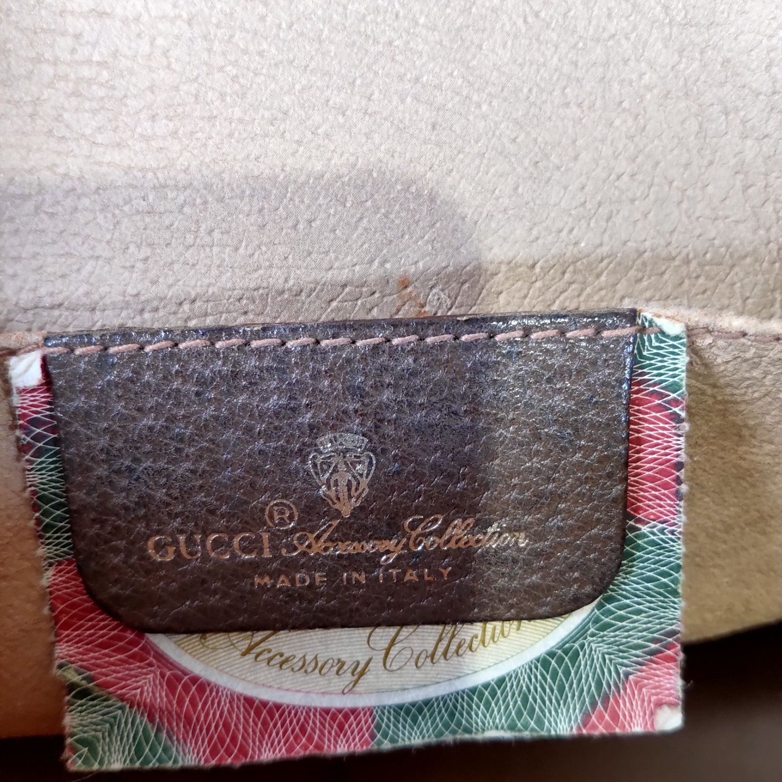 【レア・美品】グッチ Gucci クラッチ バッグ ポーチ オールドグッチ セカンドバッグ シェリーライン 刻印 PVC アンティーク