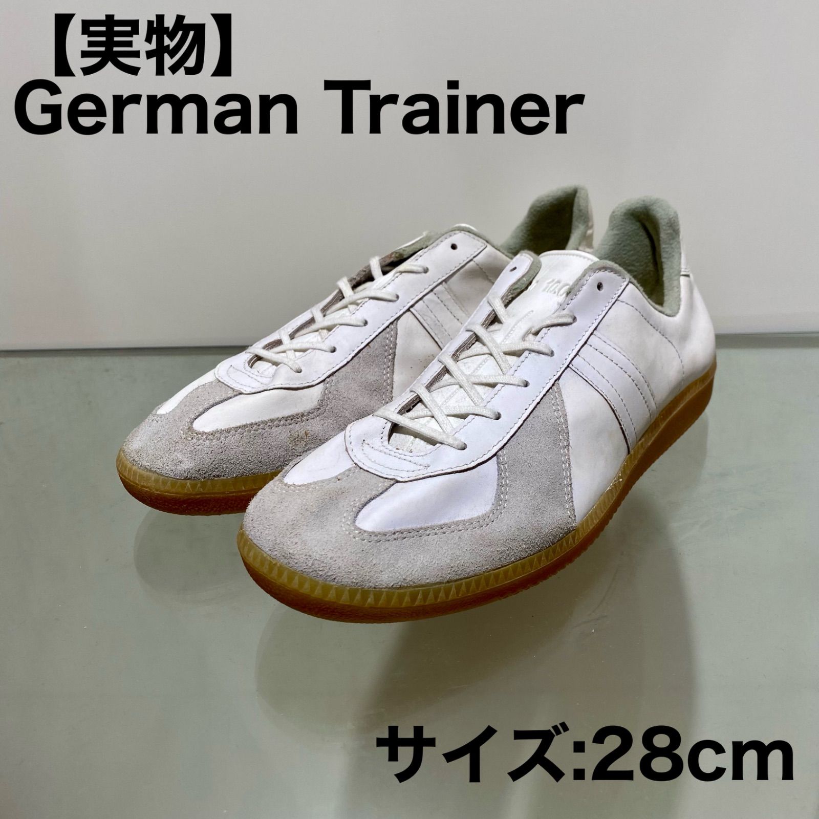 GERMAN TRAINER ジャーマントレーナー レザースニーカー BW SPORT サイズ：28cm ホワイト【PI】