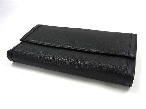 BVLGARI ブルガリ ドッピオトンド 二つ折り財布 ブラック レザー □新品同様□ BVLGARI ブルガリドッピオトンド レザー 二つ折り 長財布